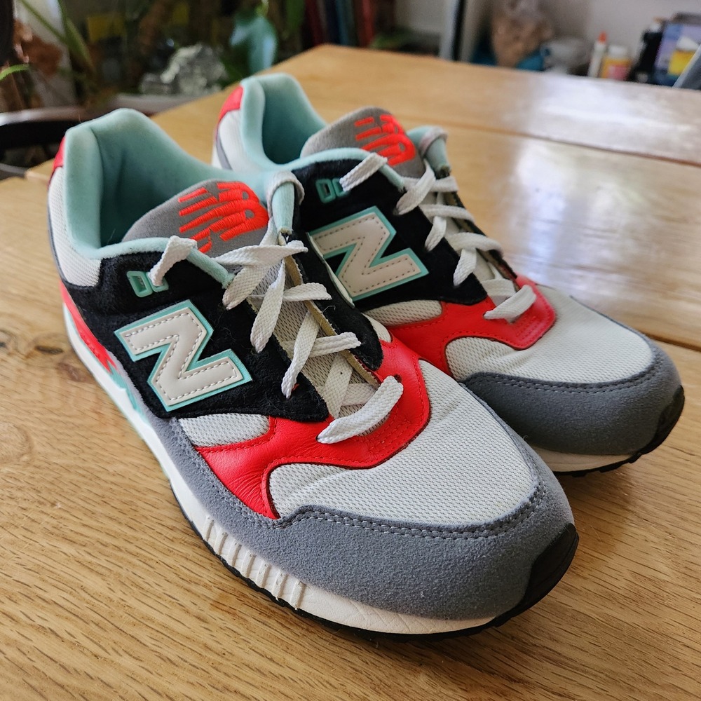 New Balance 530 90's Remix Encap Sneakers Womens Gray Orange Black White Size 10